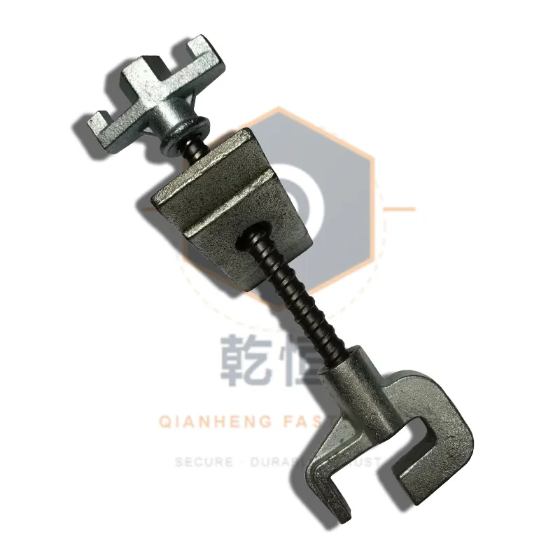 背楞卡头 背楞组件 卡口与锁紧结构 适配方通槽钢背楞细节